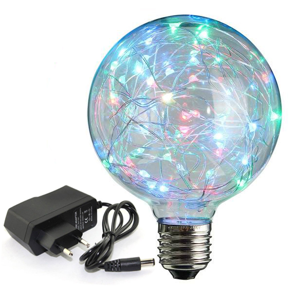 Κρεμαστός LED Λαμπτήρας με Αντάπτορα - Led Big Christmas Lamp - RGB , Blue, White, Rose, Warm